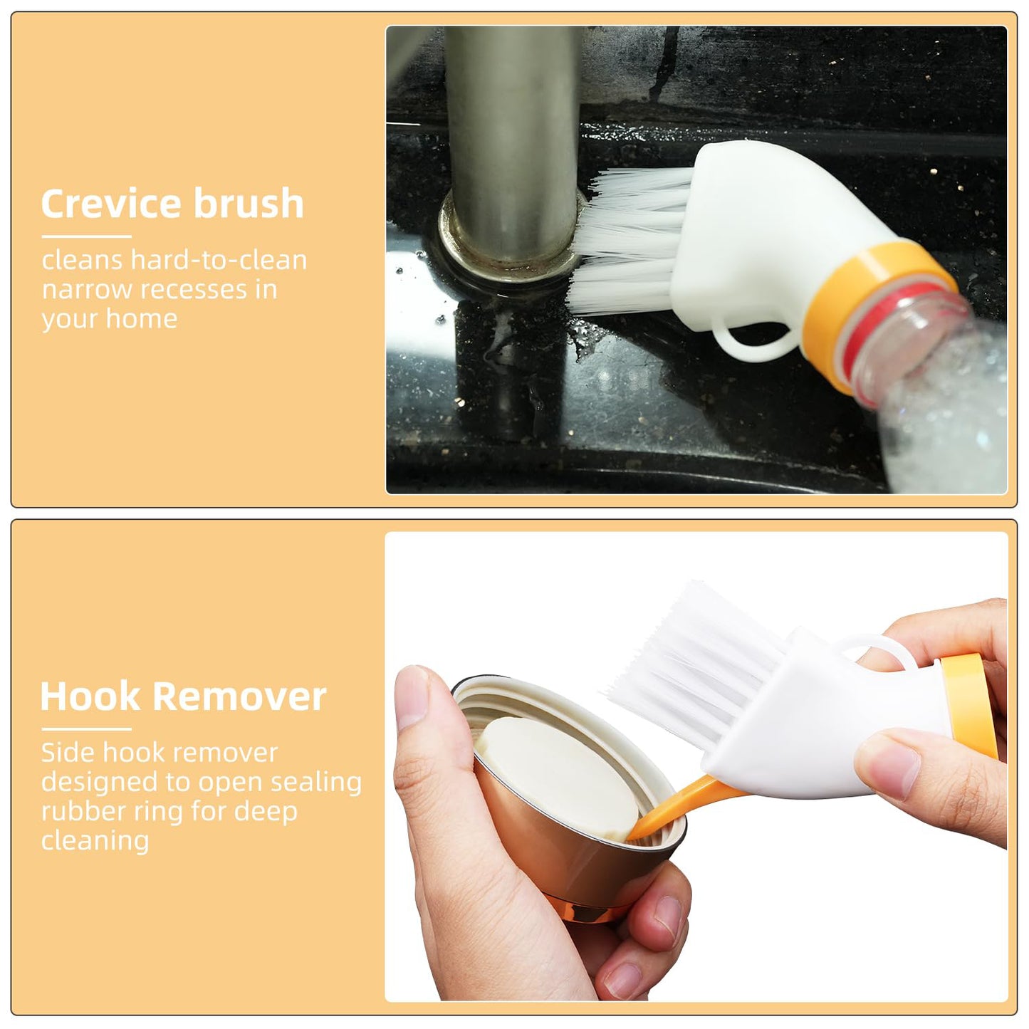 Multipurpose Bottle-Attachable Cleaning Brush For Kitchen And Bathroom (1 Pc)
