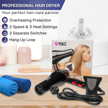 Orbitprofessional Electric Hair Dryer With Concentrator Nozzle (1 Pc)