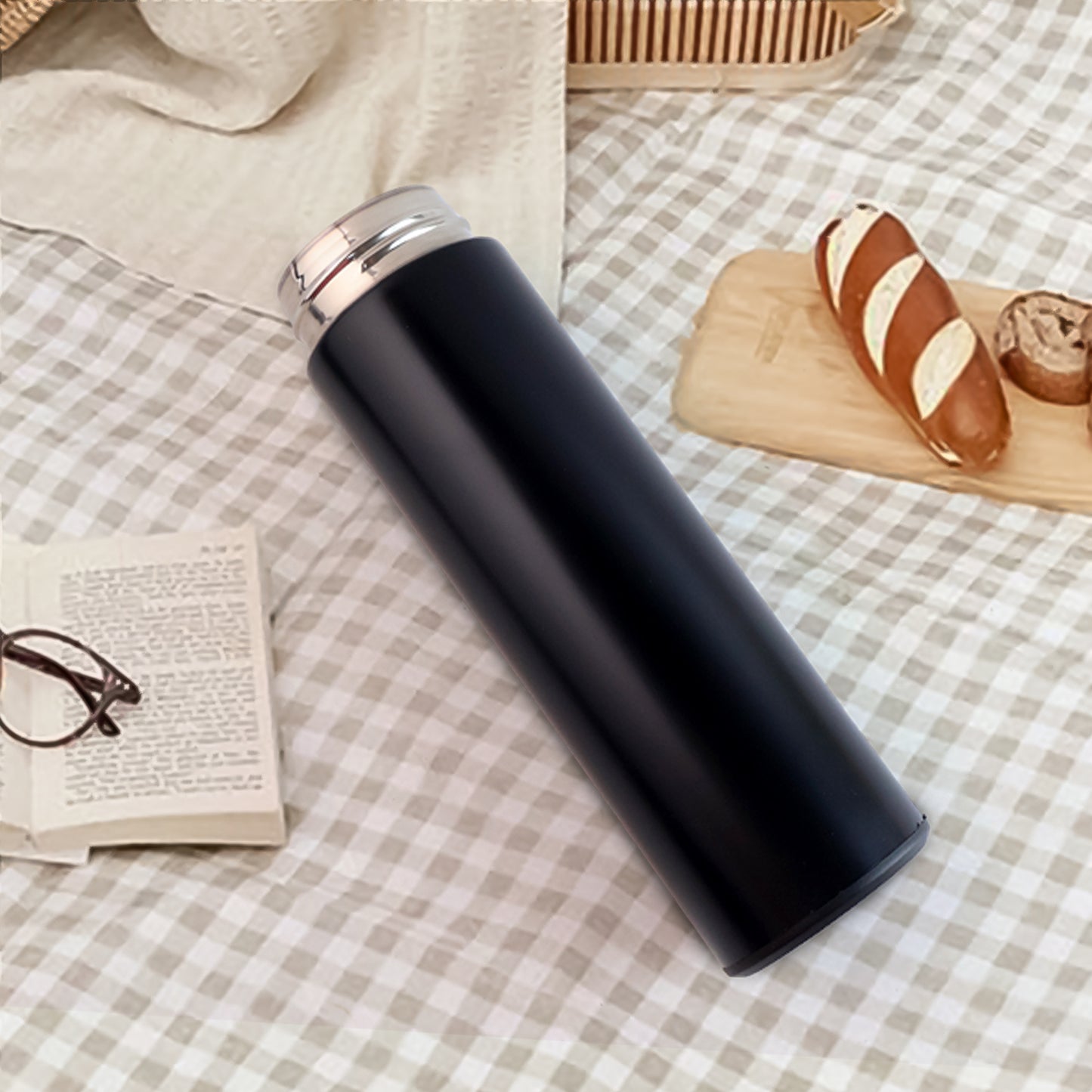 Blackvacuum Insulated Water Bottle (1 Pc  500Ml)