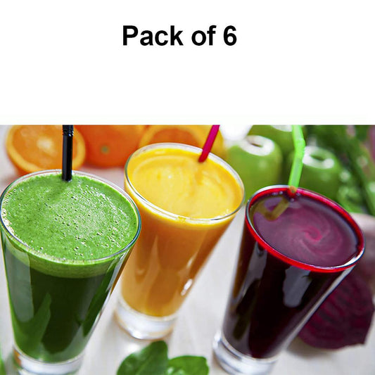 Stylish Look Plastic Juicy Glass Transparent Glasses Set 300Ml (6Pcs)