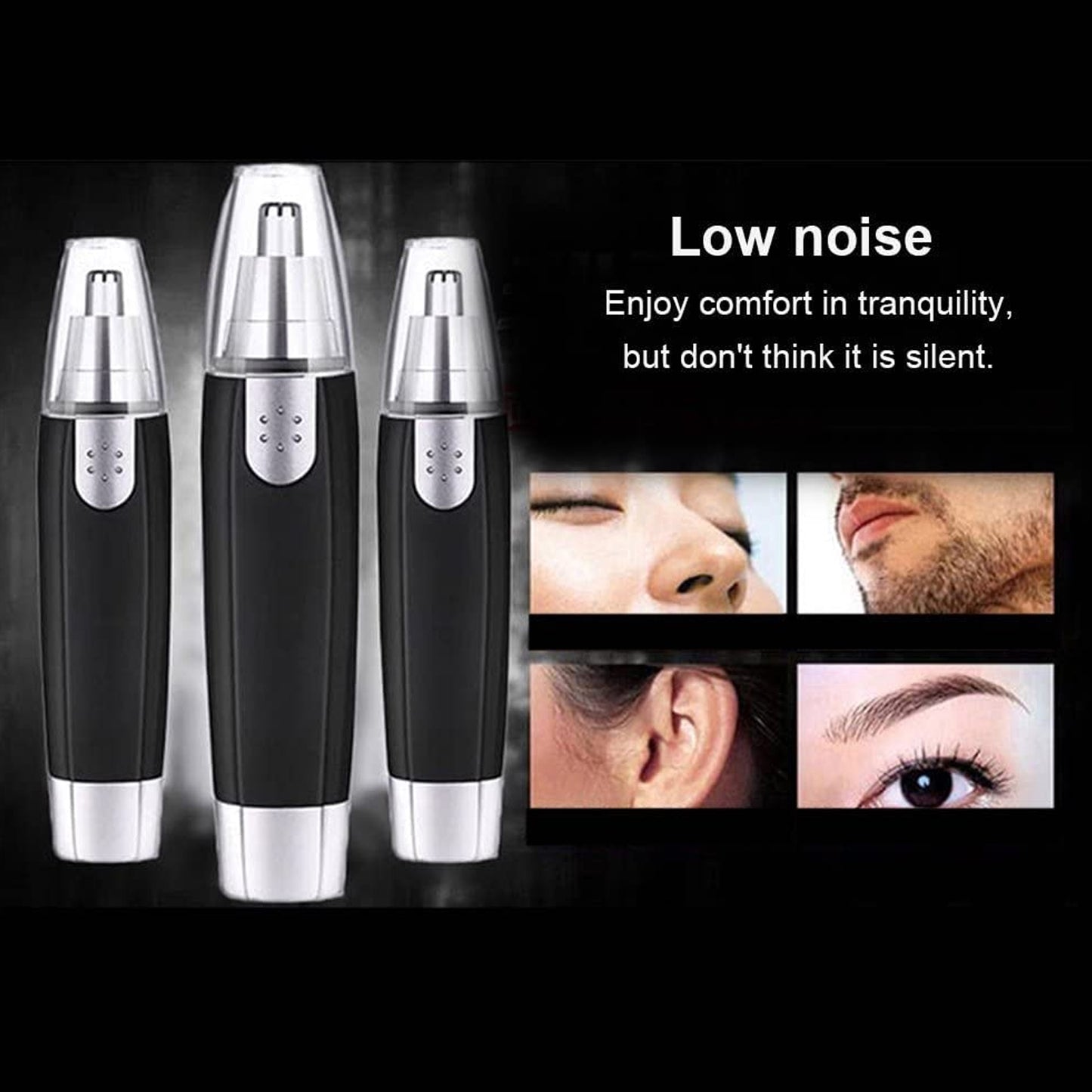 Sharp New Ear And Nose Hair Trimmer Professional Heavy Duty Steel Nose Clipper Battery-Operated.