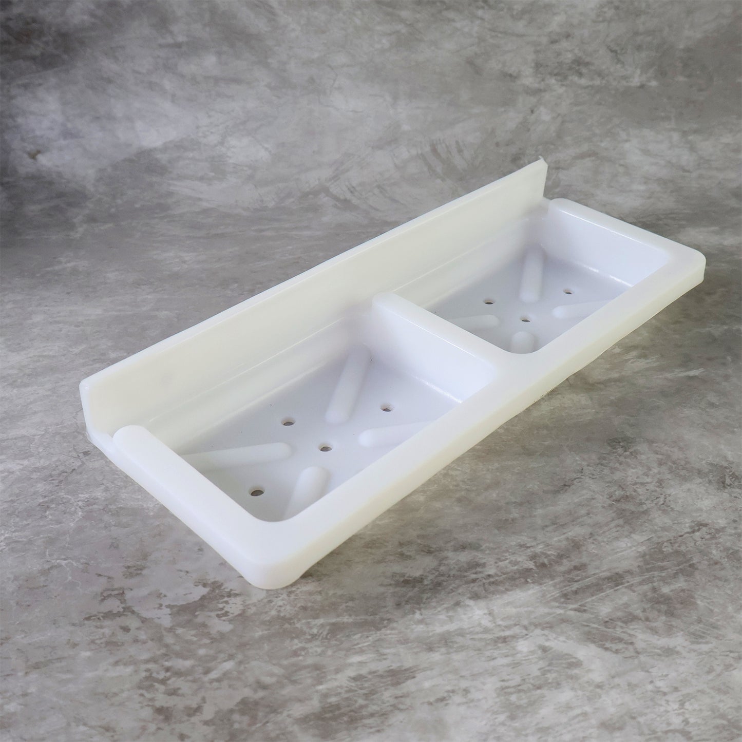 Wallmounted Double Compartment Soap  Sponge Holder (1 Pc)