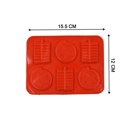 6Cavity Chocolate Mould Tray  Cake Baking Mold  Flexible Silicon Ice Cupcake Making Tools