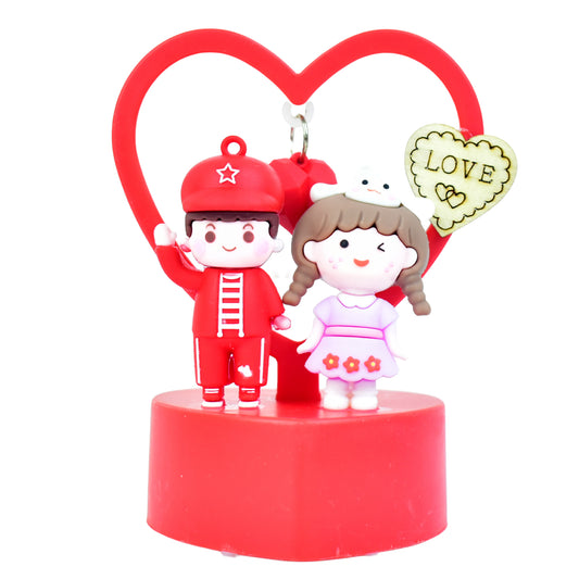 Cuteromantic Couple Love Showpiece With Heart Frame (1 Pc)