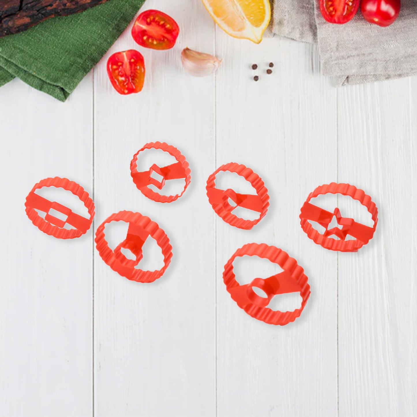 Cookie Cutters Set Plastic Easter Biscuit Cutting Tool For Diy Cake Decoration Fondant Biscuit Cookie Pastry Sandwich (6 Pc Set )