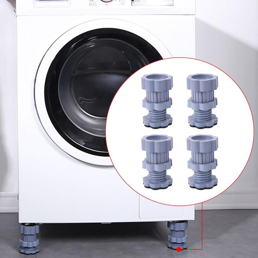 Washing Machine Support Anti Vibration Washing Machine Support Adjustable Washer Anti Vibrasion Pads Washer  Dryer Pedestalswashing Machine Accessory Anti- Skid Pad Pvc Lifting Pad Non-Slip ( 4 Pc Set  1Pc )