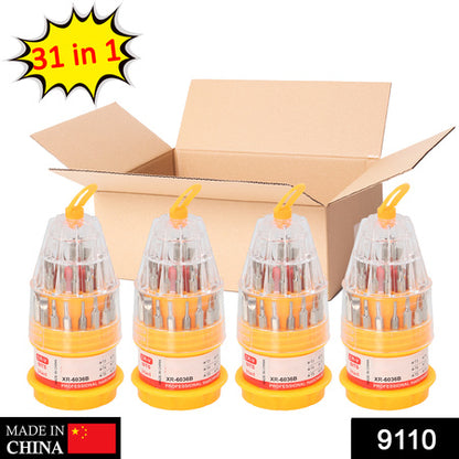 Screwdriver Set Steel 31 In 1 With 30 Screwdriver Bits Professional Magnetic Driver Set (Set of 4Pc)