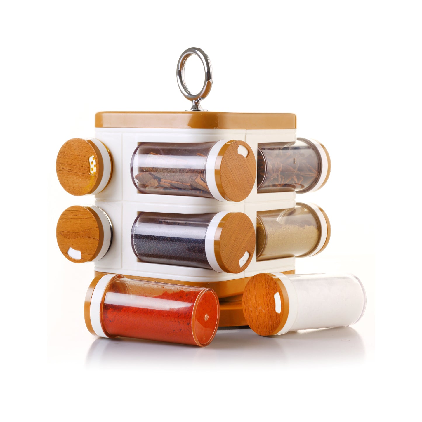 Ganesh Storewell Plastic Spice Rack - Set Of 8
