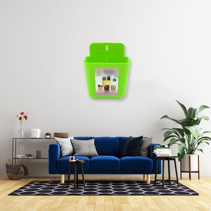 Multipurpose Wall Holder  Mobile Holder  Stationary Storage  Bathroom Accessories  Remote Holder  Makeup Brush Holder  Useful In Office Kitchen Drawing Room 2 Section Stand (1 Pc )