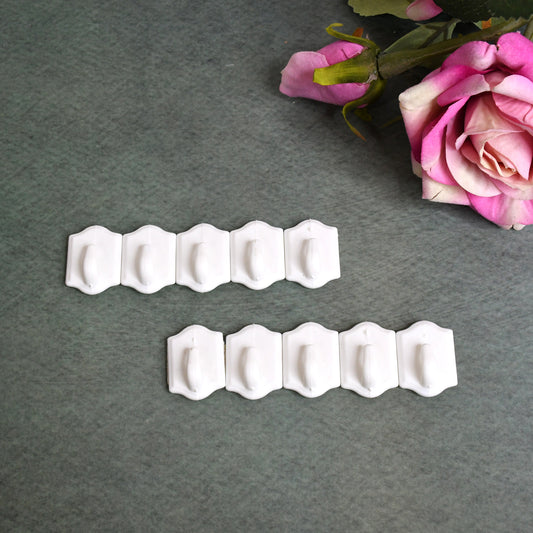 Smalladhesive Hooks For Wall Hanging Adhesive Hooks (10 Pcs Set)