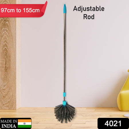 Cobweb Brush With Stainless Steel Strong Long Extendable Handle For Dusting Ceiling Cobweb Cleaning Brush For Lights Fans  Webs Cleaning For Homekitchen