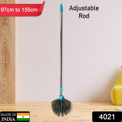 Cobweb Brush With Stainless Steel Strong Long Extendable Handle For Dusting Ceiling Cobweb Cleaning Brush For Lights Fans  Webs Cleaning For Homekitchen