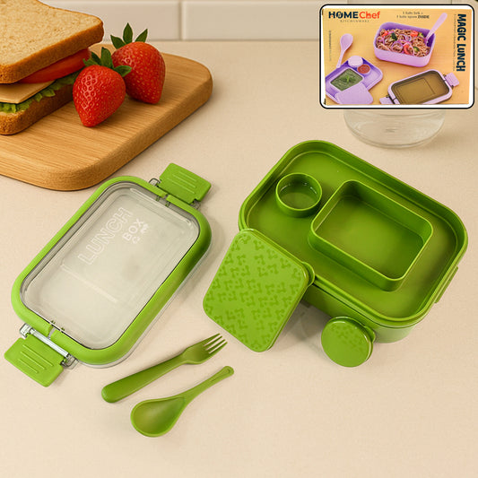 Magiclunch Box With Leakproof Compartments (1 Pc)