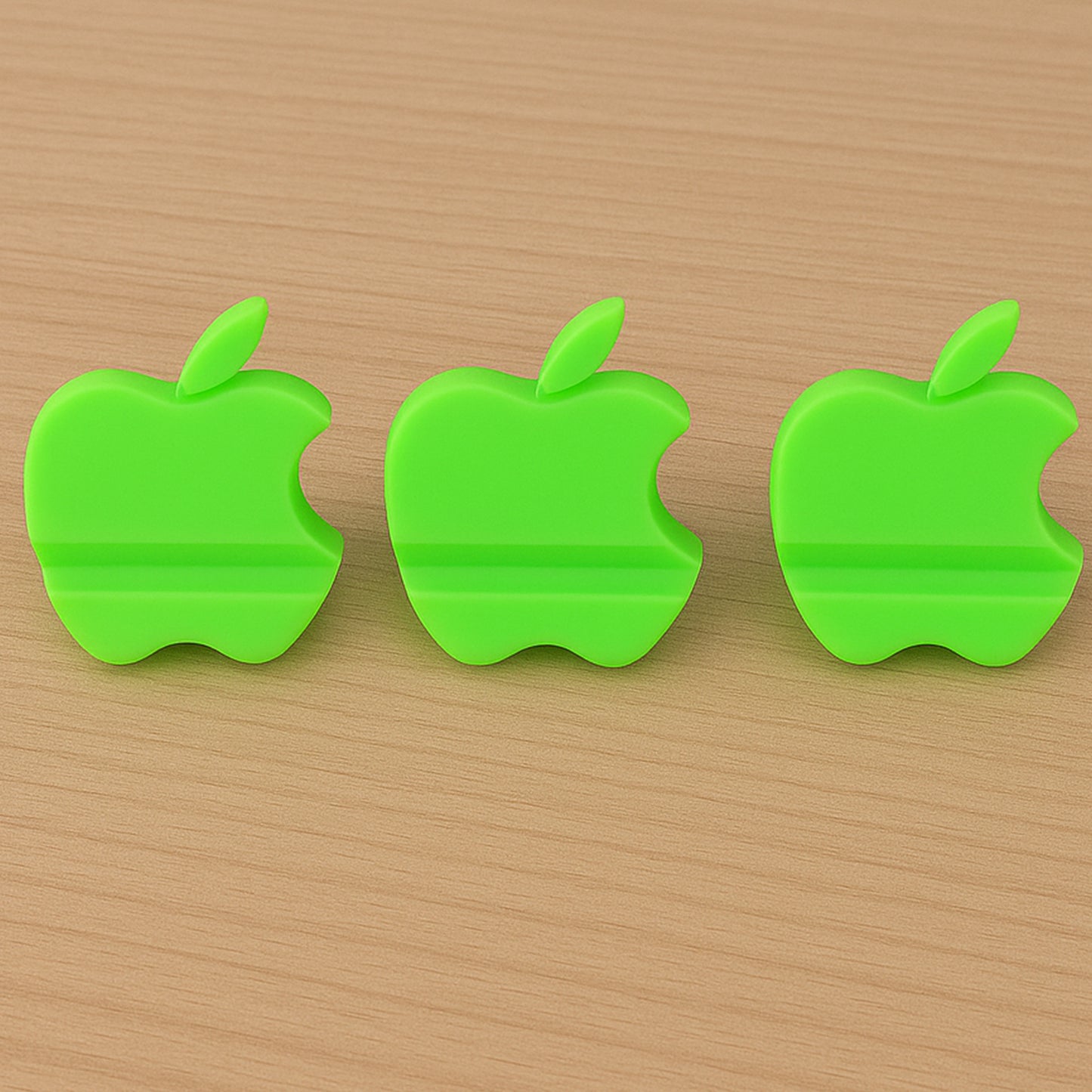 Apple-Shaped Plastic Mobile Phone Holder (3 Pc  Mix Color)