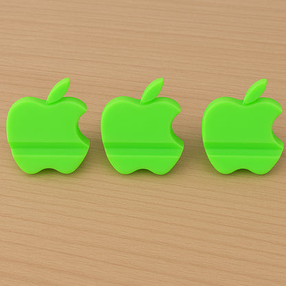 Apple-Shaped Plastic Mobile Phone Holder (3 Pc  Mix Color)
