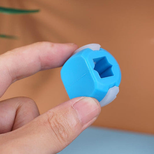 V Cn Blue Jaw Exerciser Used To Gain Sharp And Chiselled Jawline Easily And Fast.