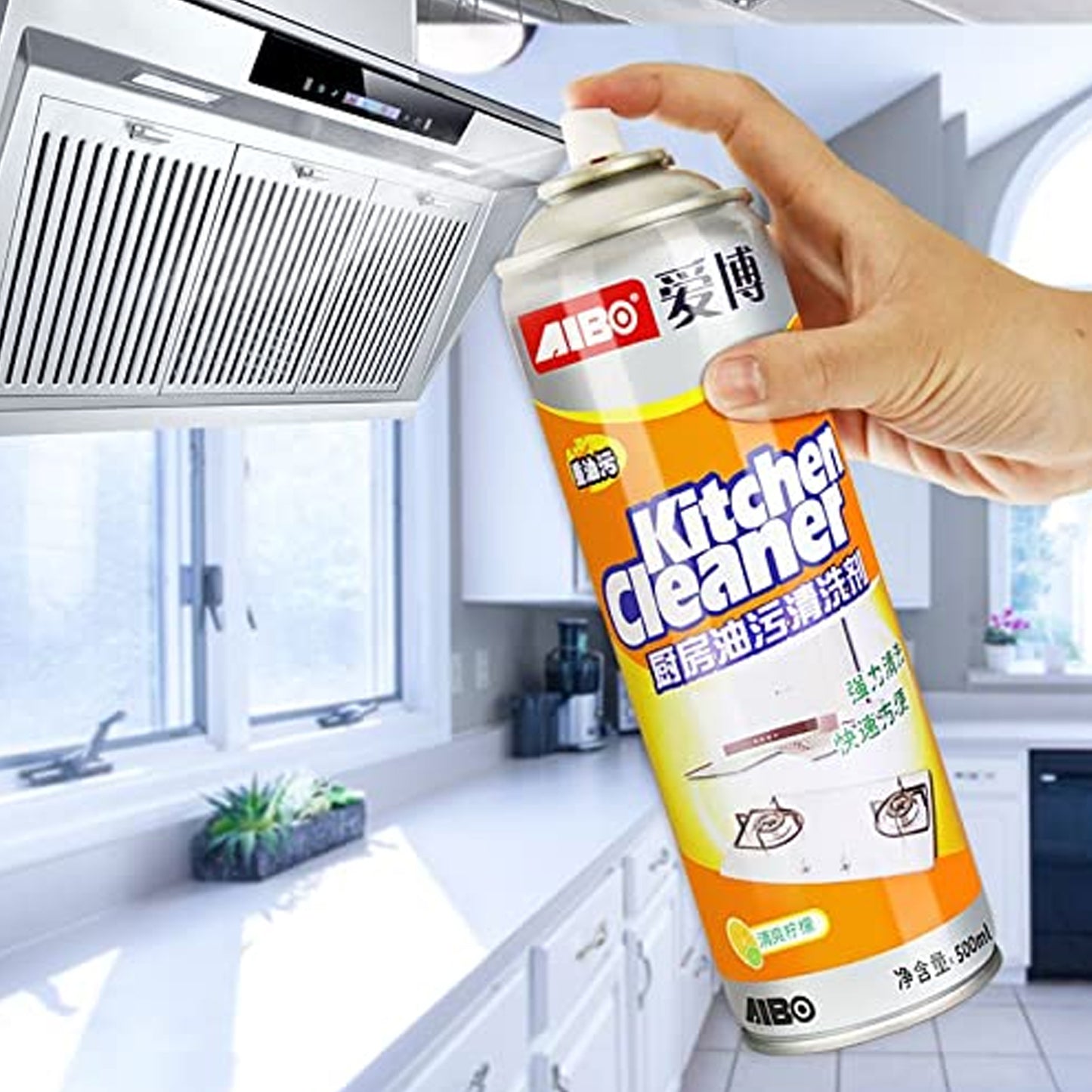 Multipurpose Bubble Foam Cleaner Kitchen Cleaner Spray Oil  Grease Stain Remover Chimney Cleaner Spray Bubble Cleaner All Purpose Foam Degreaser Spray (500 Ml)
