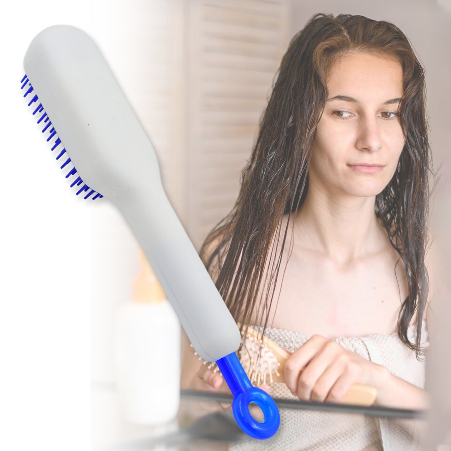 Self-Cleaning Hairbrush Self-Cleaning Anti-Static Detangling Massage Comb One-Pull Clean Scalable Rotate Lifting Self Cleaning Hairbrush Hair Styling Tools