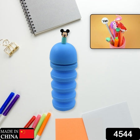 Pencil Case Is Made Of Silicone Telescopic Pen Holder With Zipper Closure And Large Capacity Office Home School School-Pink Boys For Girls Secondary School Clear Pencil Case
