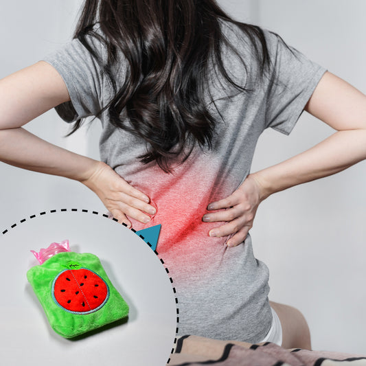 Watermelon Small Hot Water Bag With Cover For Pain Relief Neck Shoulder Pain And Hand Feet Warmer Menstrual Cramps.