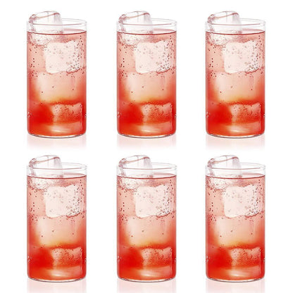Heavy Unbreakable Stylish Plastic Clear Look Fully Transparent Glasses Set 330Ml (6Pcs)