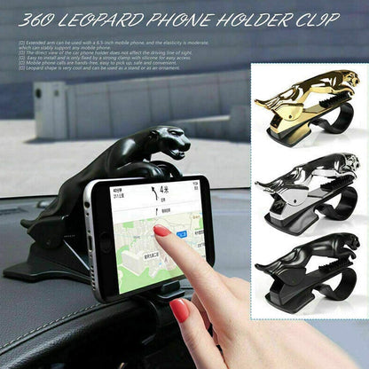Jaguar Leopard Shape Plastic Phone Clip Mobile Phone Holder For Car Use