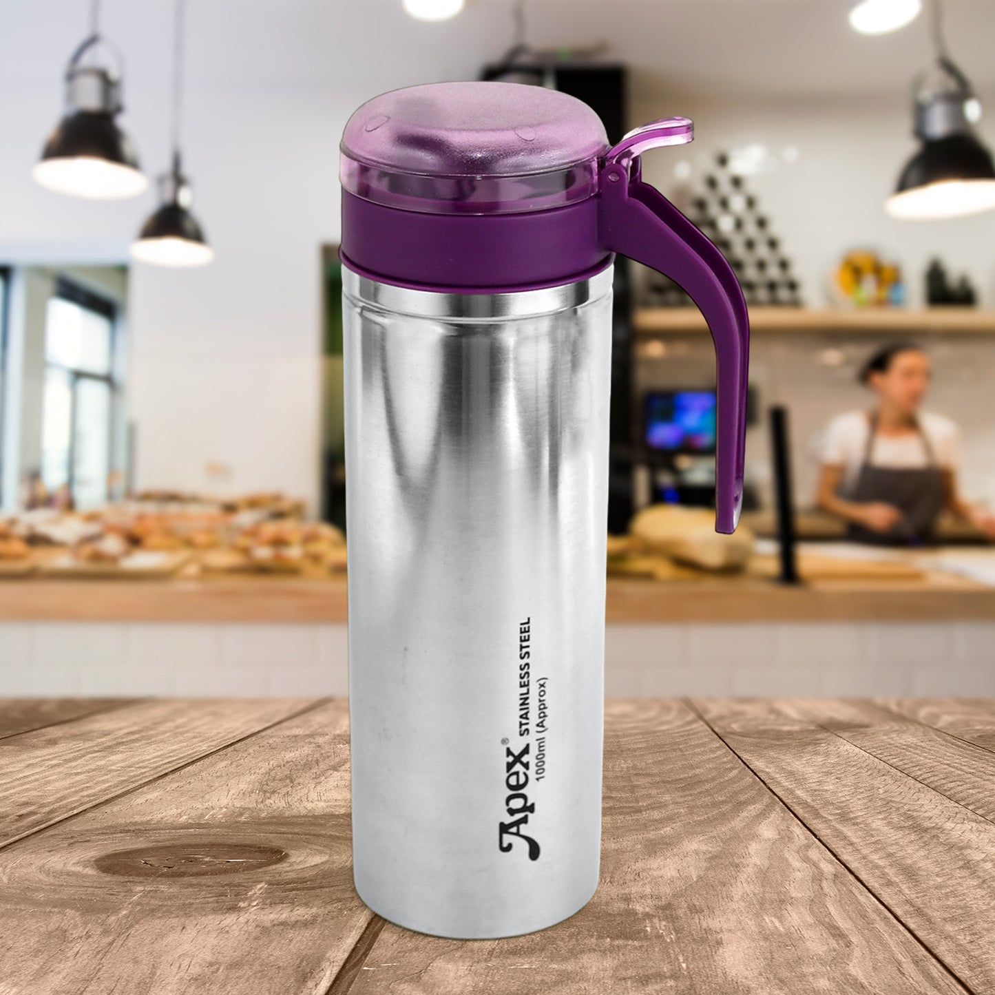 Apex1000Ml Approx. Stainless Steel Oil Pourer (1 Pc)