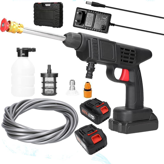 Double Battery 48V Rechargeable Electric Car Washer Gun (1 Set)