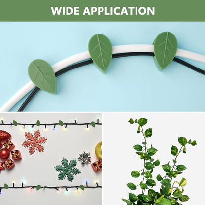 Plant Climbing Wall Fixture Clip Self-Adhesive Hook Vines Traction Invisible Stand Green Leaf Plant Clip Garden Wall Clip Plant Support Binding Clip Plants For Indoor Outdoor Decoration (30 Pcs Set)