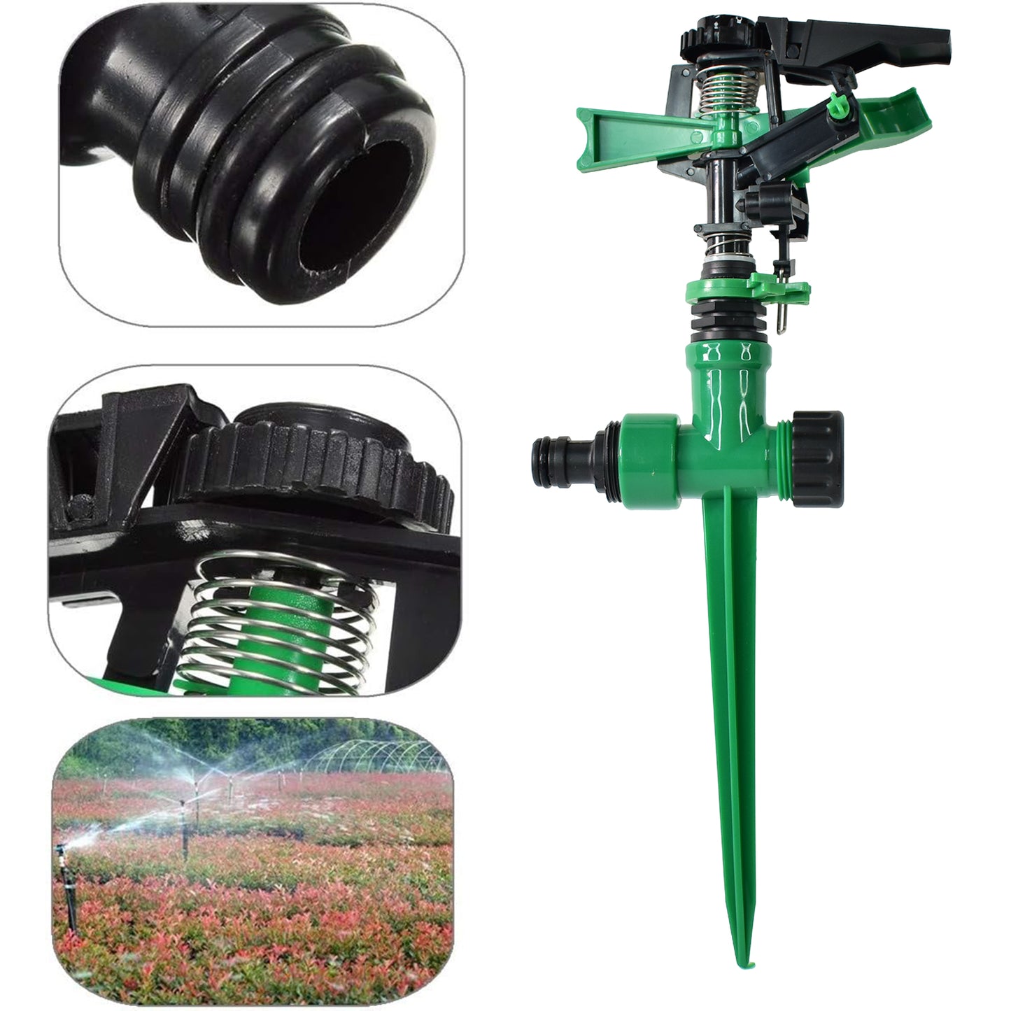 360Degree Rotating Garden Impact Sprinkler (1 Pc)