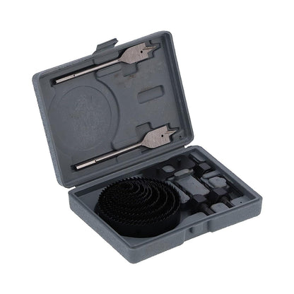 Drill Hole Cutter Carbon Steel High Accuracy Incisive Hole Saw For Cutting Pcv For Cutting Plastic For Cutting Wood Hole Saw Kit (18 Pcs Set)