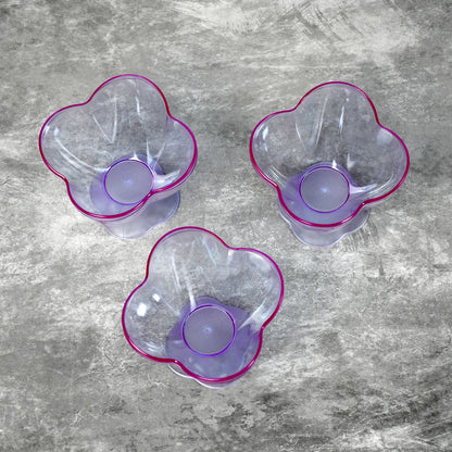 New Modern Style Dessert  Ice Cream Bowl Plastic 6Pcs For Home  Office  Party Use