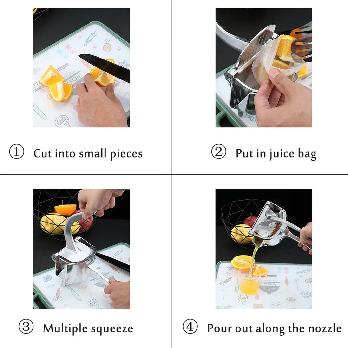 Manual Aluminium Metal Fruit Press Juicer  ( Brown Box )