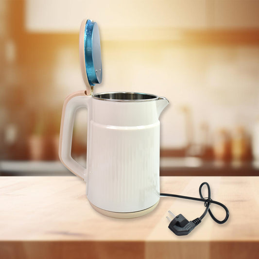 Double Wall Stainless Steel Electric Cordless Tea Kettle (1500W  2.3 Ltr.)