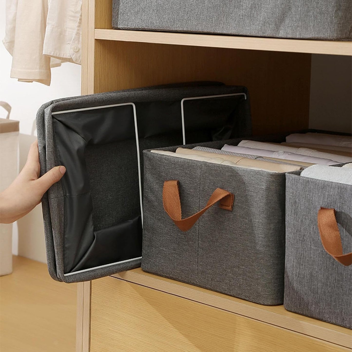 Foldable Cloth Storage Box With Handles (4730 Cm)