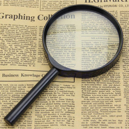 Magnifying Glass Lens - Reading Aid Made Of Glass - Real Glass Magnifying Glass That Can Be Used On Both Sides - Glass Breakage-Proof Magnifying Glass Protect Eyes 50 Mm