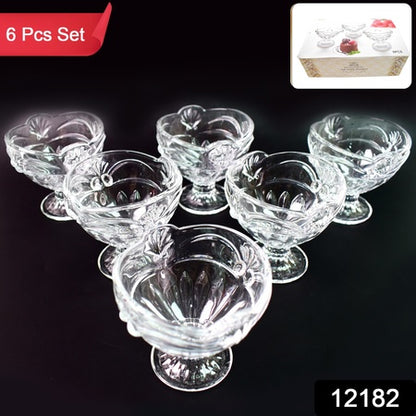 Glassice-Cream Cup Set Home  Kitchen Serving Or Dessert Cup (6 Pcs Set)