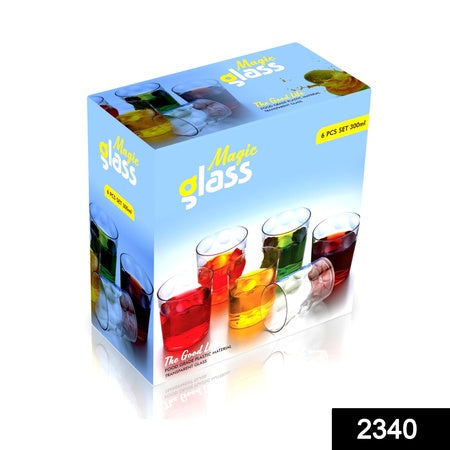 Multi Purpose Unbreakable Drinking Glass (Set Of 6 Pieces) (300Ml)