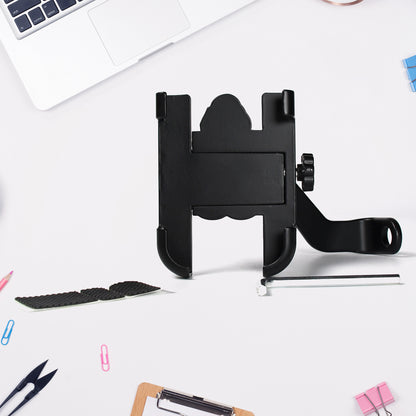 Mobile Phone Holder With Easy Adjustable Rear View Mirror Mount Solid Metal Cradle Stand Suitable For Bike  Mobile Phones