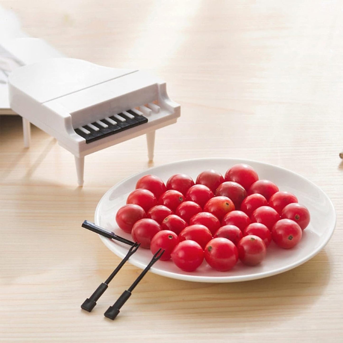 10Pcslot Creative Piano Fruit Forks Set Food Sticks For Dessert Fruit Snack Picking Kitchen Dining Tools (10 Pc Set)