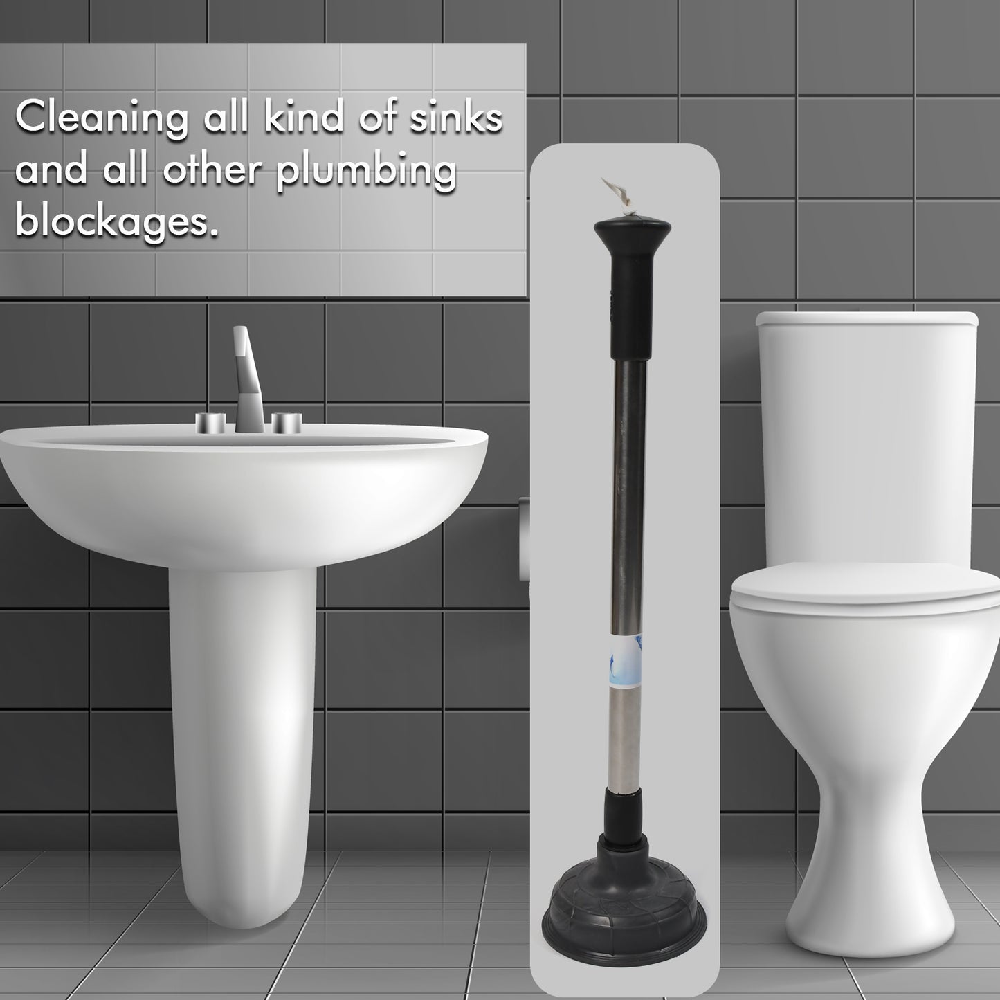 Drain Unblocker Cleaner Sink Plunger Cleaning Pump For Kitchen Sink Toilet Bathroomoilet_Plunger_Pump