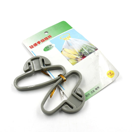 Portable Shopping Bag Handle Holder Household Plastic Bag Hook Kitchen Supplies Carrier Holds Plastic Reusable Grocery Bags Holder Portable Bag Carrier Multifunctional (2Pc)