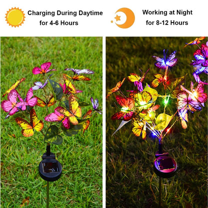 Solar-Powered Led Butterfly Garden Flower Light