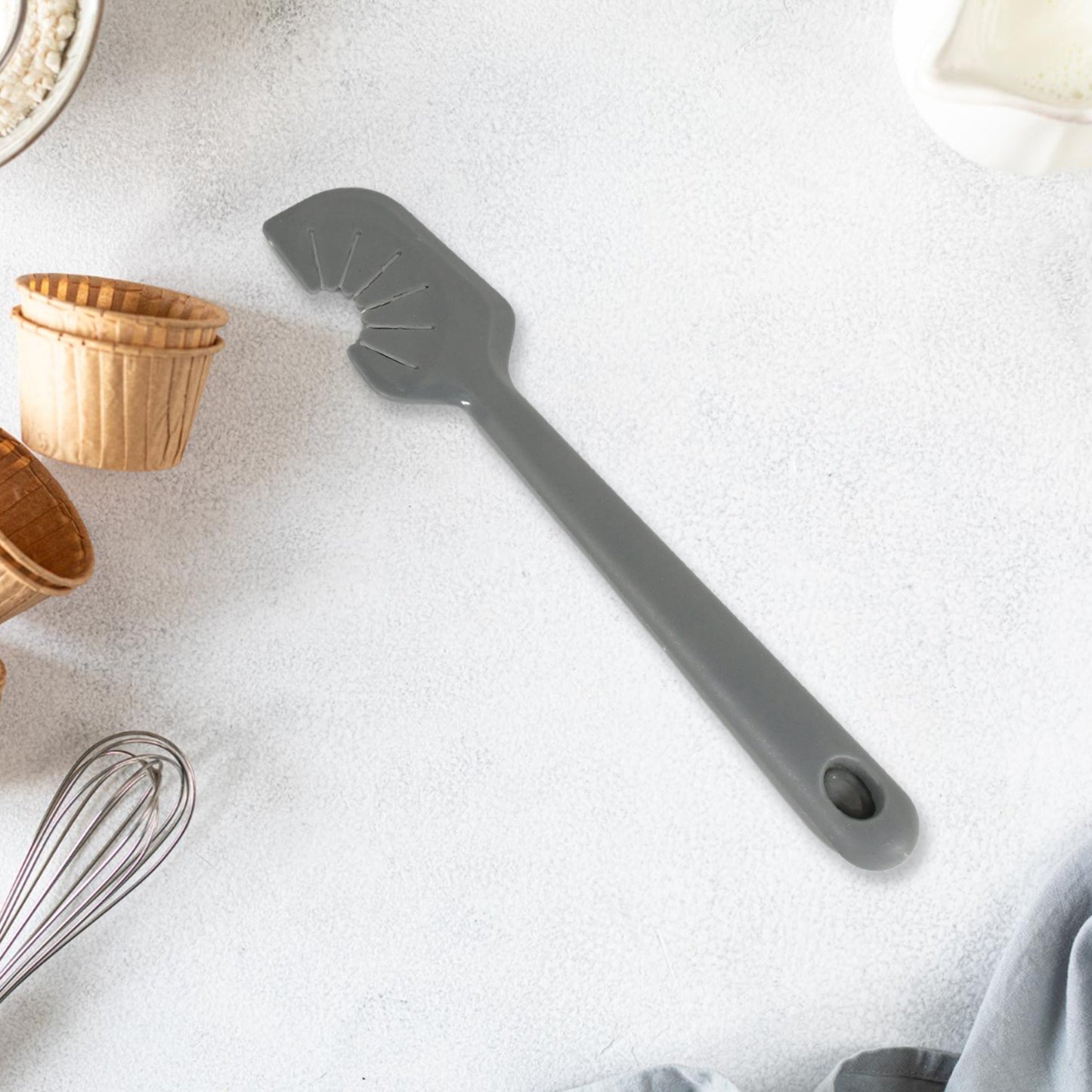 Silicon Whisk Cleaner Kitchen Tool  Whisk Scraper Tool (1Pc)