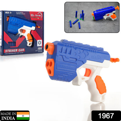 Hi-Arm Gun With 10Xfoam Suction Bullet Made With Abs Plastic Solid Build Target Shooting
