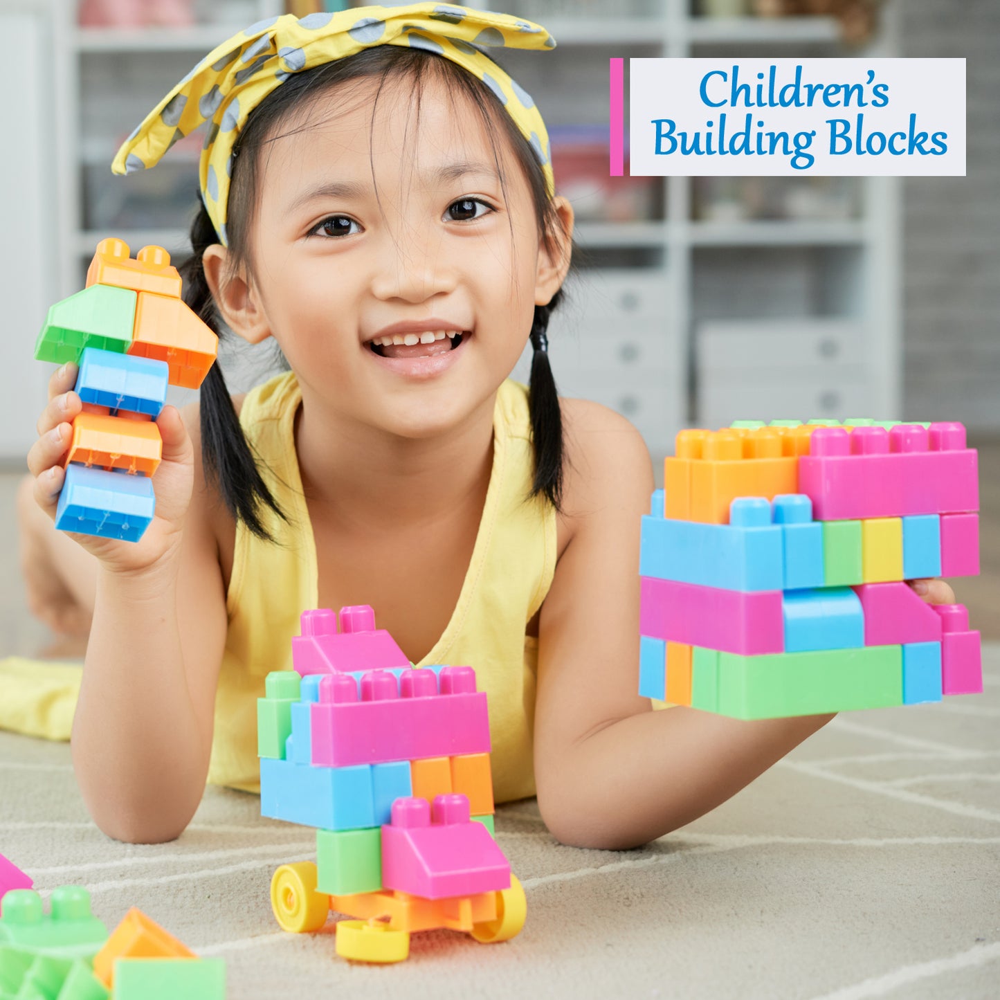 Blocks Set For Kids Play Fun And Learning Blocks For Kids Games For Children Block Game Puzzles Set Boys Children (Multicolor 60 Bricks Blocks)