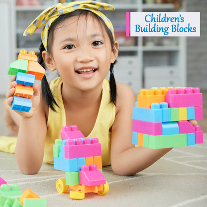 Blocks Set For Kids Play Fun And Learning Blocks For Kids Games For Children Block Game Puzzles Set Boys Children (Multicolor 60 Bricks Blocks)