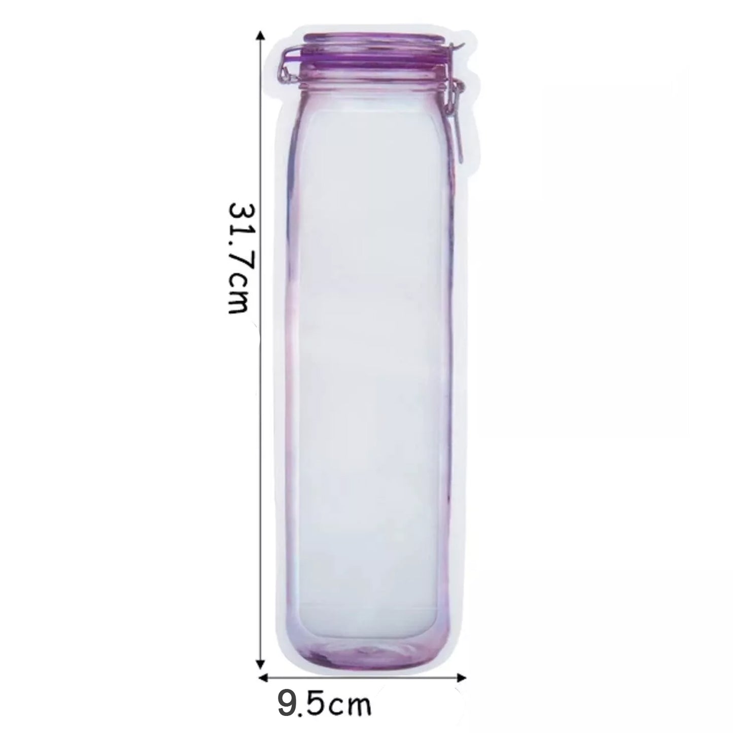 Foodstorage Bag Bottles Shape Ziplock Bags Reusable (1 Pc  500 Ml)