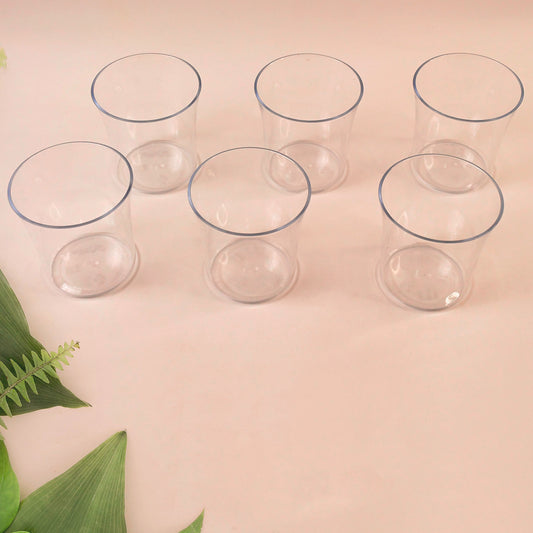 Apexwelcome Plastic Glass Set For Daily Use  Set Of 6