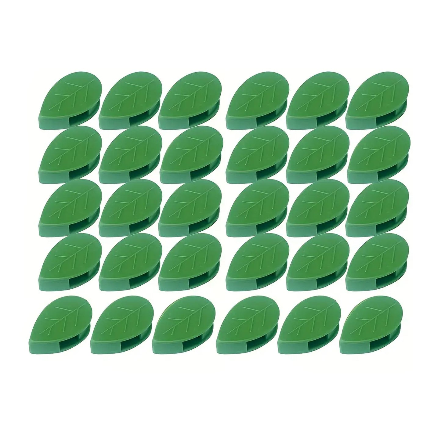 Plant Climbing Wall Fixture Clip Self-Adhesive Hook Vines Traction Invisible Stand Green Leaf Plant Clip Garden Wall Clip Plant Support Binding Clip Plants For Indoor Outdoor Decoration (30 Pcs Set)